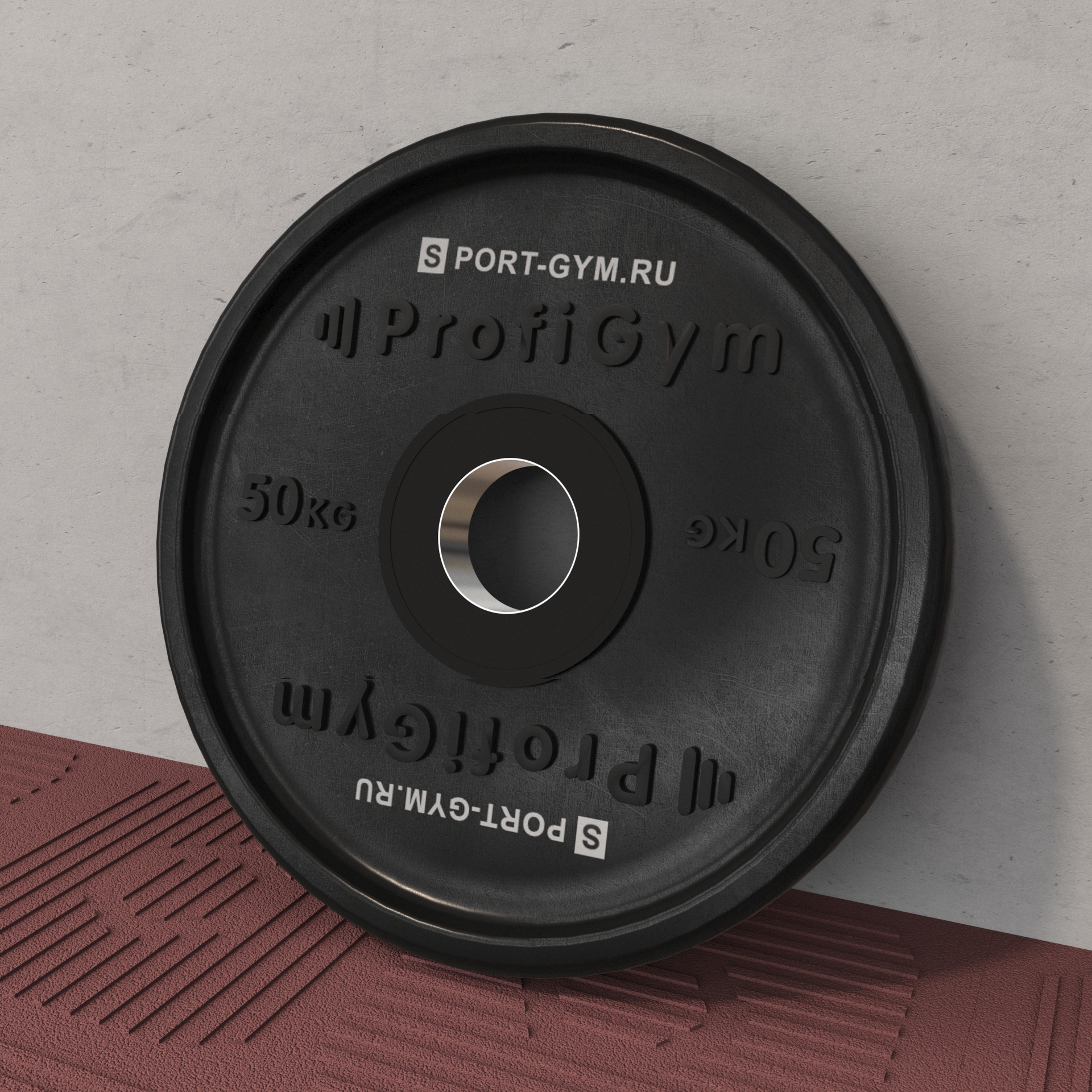 Черный обрезиненный диск Antat 2,5 кг